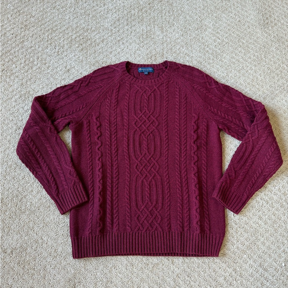 Brooks Brothers Fisherman Cable Knit Sweater